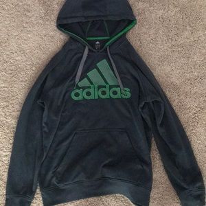 Gray and green M adidas hoodie